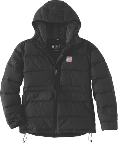 Xhaketë dimri Carhartt Montana për femra, me kapuç, e zezë, madhësia M