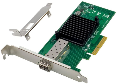 Kartë rrjeti Microconnect X520-D1, PCIe x4, SFP+, jeshile