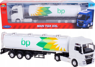 Kamion lodër Welly MAN TGX Oil Tanker, shkallë 1:64, shumëngjyrësh