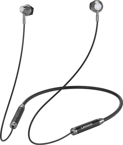 Kufje me valë Lenovo Moving-Coil HE06, të zeza