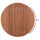Pllakë tavoline e rrumbullakët HomeMarkt HM18132, dru Teak masiv, diametër 60cm, natyrale