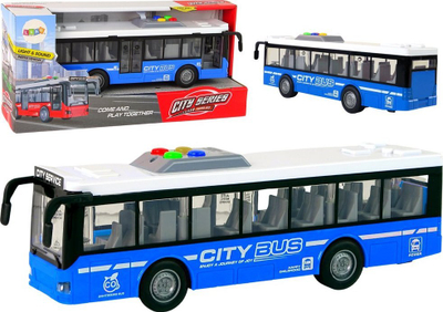 Autobus lodër Battery Powered, 28cm, me drita dhe tinguj, blu