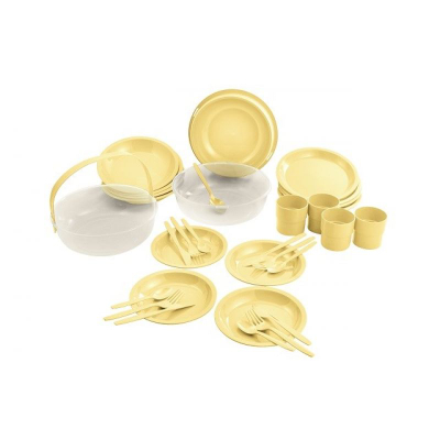 Set kampingu Curver Yellow, 33 pjesë, plastike, i verdhë