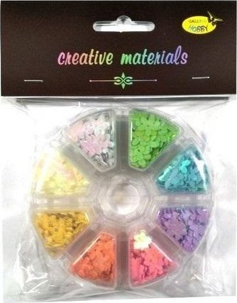 Sekuina lule Galeria Hobby, 6mm, 40g, 8 ngjyra pastel