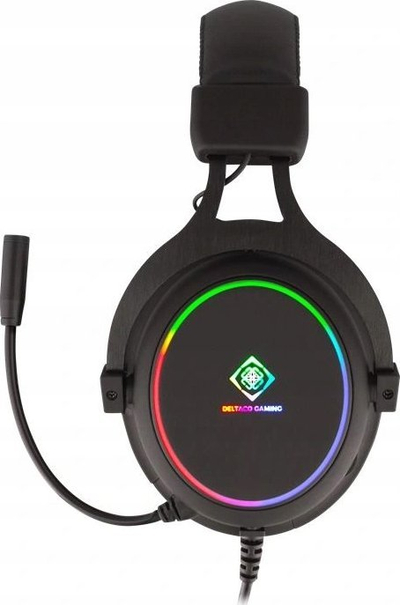 Set gaming Deltaco Gaming 4 në 1, RGB, me tastierë, maus, mousepad edhe kufje, i zi