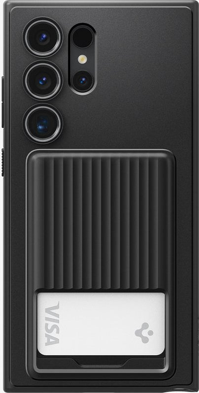 Mbulesë telefoni Spigen Liquid Slot për Samsung Galaxy S24 Ultra, xhep për kartelë, matte black