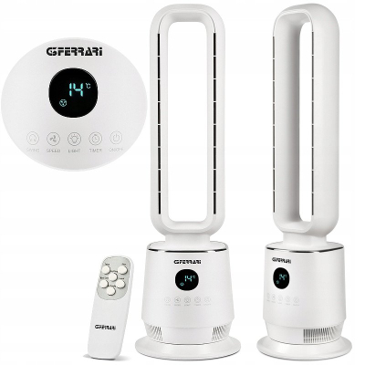 Ventilator pa fletë G3 Ferrari G50051 Wind Master, 3 shpejtësi, me telekomandë, i bardhë