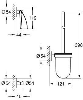 Set aksesorësh banjo Grohe Essentials 40 407, i argjend