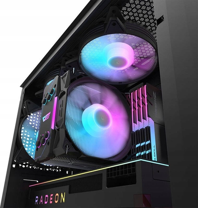 Kasë Darkflash DK352 Mesh ARGB, e zezë, Midi Tower
