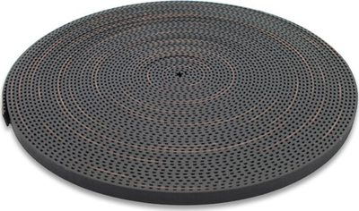Rrip dhëmbëzuar OEM GT2, 6mm, 1m, i zi