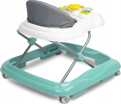 Karrocë ecëse për bebe Toyz Cario, panel muzikor, deri 12 kg, mente e bardhë
