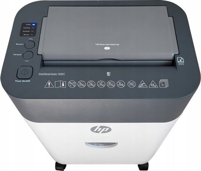 Машина за сечење документи HP OneShred Auto 100CC, cross cut P 4, 100 листови, црна