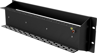 Единица за монтирање DIN Caymon BDR03, рек 19", 3U, 24 модули, црна