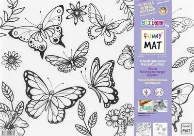 Nënshtrat ngjyrosës Funny Mat Butterflies, për kalamaj, shumëngjyrësh