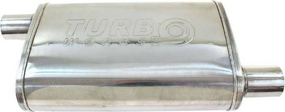 Silenciator qendror TurboWorks LT 409SS, 57mm, çelik inox, ngjyrë argjendi