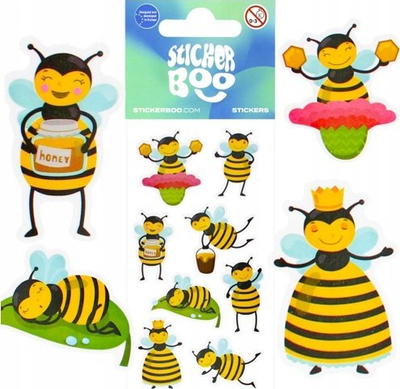 Stikera dekorative Sticker Boo Bees 483492, 7x18cm, set me bletë