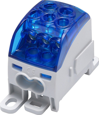 Bllok shpërndarës Simet SUB 160 SIMBLOCK, universal Al Cu, blu