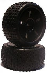 Rrota HSP Truggy Wheels 1:16, 2 copë, ngjyrë e zezë