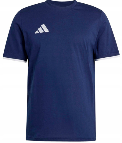 Bluzë sportive Adidas ENT22 për burra, me mëngë të shkurtra, me qafë të rrumbullakët, blu e errët