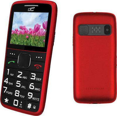 Telefoni Maxcom MOB20, 900mAh, microSD, i kuq e zi