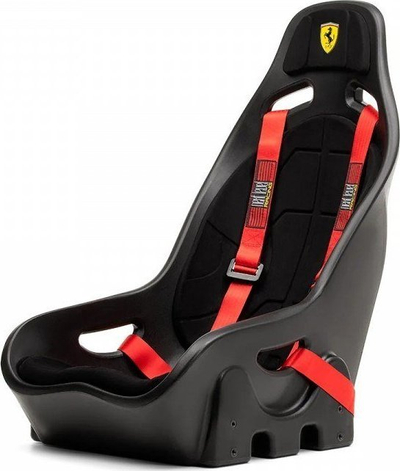 Uleëse simulimi garash Next Level Racing ERS1 Scuderia Ferrari Elite 160, sedilje sportive, rrip sigurie 4 pika, e zezë