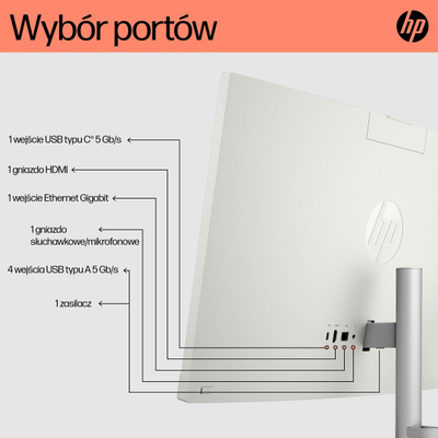 Компјутер All in One HP 24-cr0312nw, Ryzen 5, 16GB RAM, 512GB SSD, бел