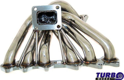 Kolektor shkarkimi TurboWorks Toyota Supra 2JZ GTE, çelik inox, dalje wastegate, metalik