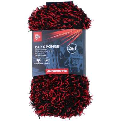 Sfungjer makine Dirt Devil Microfiber 2n1, për larje karrocerie, mikrofiber, i kuq me të zi