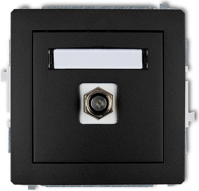Prizë satelitore Karlik Deco 12DGF-1, antenë F, IP20, e zezë mat