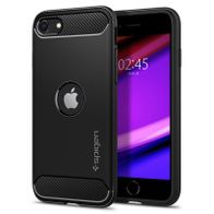 Mbështjellëse për iPhone SE (2022/2020) Spigen Rugged Armor, e zezë