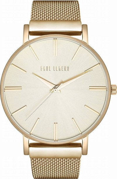 Orë dore Paul Lorens Classic Fashionable, kuarc, 42mm, ngjyrë ari