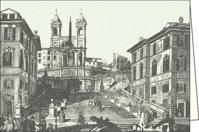 Kartolinë Rossi Roma Chiesa della Trinita, 170 x 115 mm