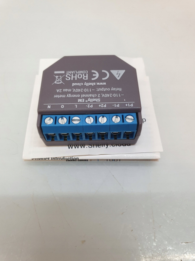Matës energjie i zgjuar Shelly EM, Wi‑Fi, kontroll kontaktori, shkon me Alexa dhe Google Home
