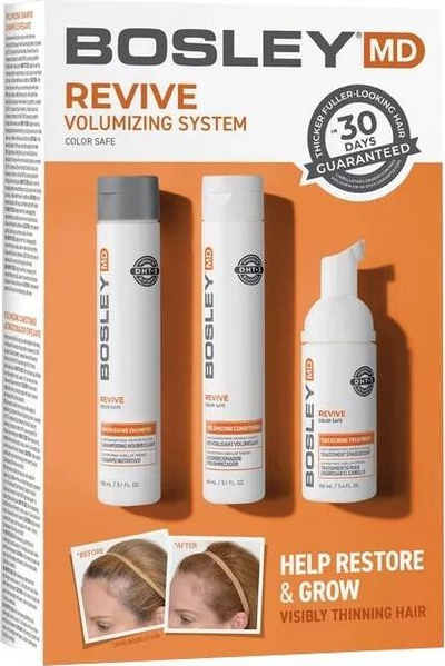 Set për flokë BosleyMD Revive Color Safe, 3 pjesë, për flokë që janë hollu