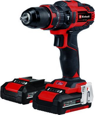 Stërvitje kaçavida me goditje Einhell TE-CD 18/40 Li-i, 18V, 2x bateri 2Ah, e kuqe e zezë