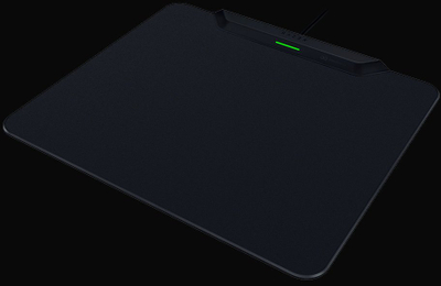 Гејминг мауспад Razer HyperFlux V2, безжично полнење, ЛЕД, црн