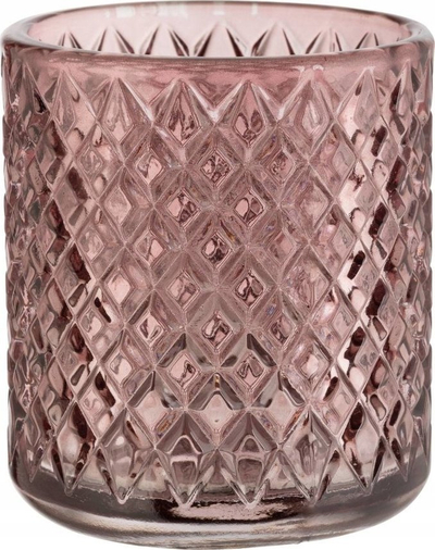Gotë dhëmbësh Atessa Dusky Pink, e vogël, teksturë diamant, rozë e butë