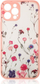 Mbrojtëse telefoni Hurtel Design Case për iPhone 12 Pro Max, transparente, me lule, rozë