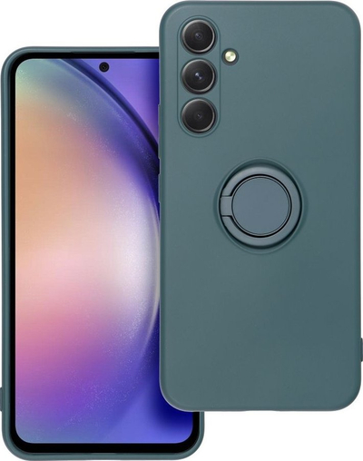 Maskë telefoni OEM Silicone Ring për Samsung Galaxy A54 5G, silikon, me unazë, jeshile