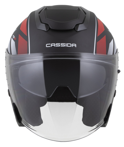 Helmetë moto Cassida Jet Tech 2.0 RoTo, urbane, black matt red white