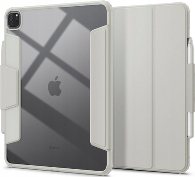 Kopertinë Spigen Air Skin Pro për iPad Pro 13" 2024, magnetike, me mbajtës për stilolaps, gri