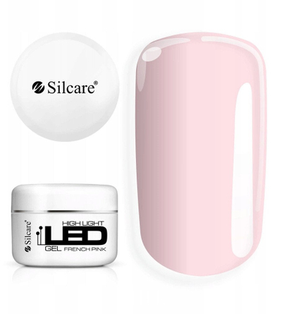 Xhel për zgjatje thonjsh Silcare High Light French Pink, 100 g, rozë e tejdukshme