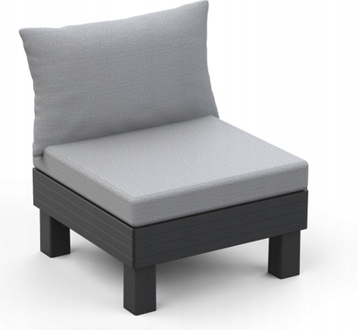 Karrige kopshti Cantara Elements, modulaire, me jastëk, gri e errët