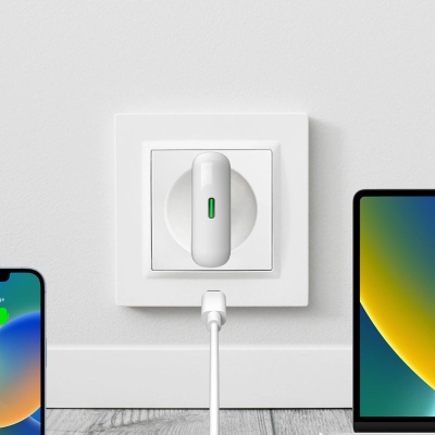 Ѕиден полнач Puro SLIMPRO, 30W, USB C, бел