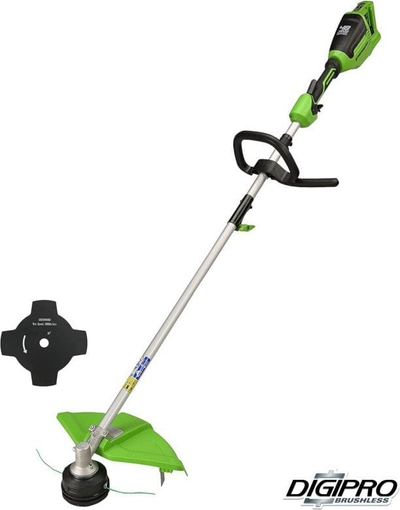 Тример за трева Greenworks GWGD24X2TX, 48V, разделен вратило, без батерија