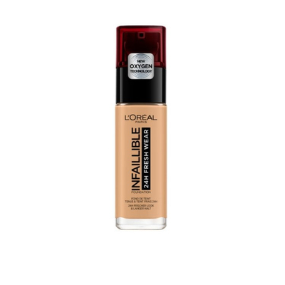 Krem Pudër L’Oreal Infaillible 32H, SPF25 + Vitamin C, 250 Sable Éclat, 30 ml