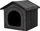 Shtëpizë për qen Hobbydog R6 Kennel, eco-leather, material Oxford, e zezë