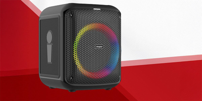 Kutizë zanore Bluetooth Energizer BTS458, 20W, me mikrofon wireless, e zezë