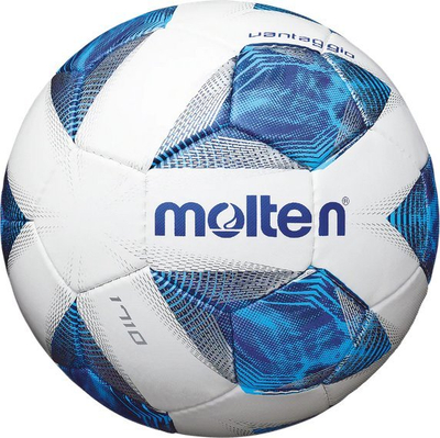 Top futbolli Molten Vantaggio F5A1710, numri 5, 32 panele, bardh e blu