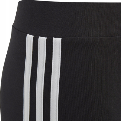 Leggings për vajza Adidas 3 Stripes Tights Jr IC3623, pambuk elastan, e zezë
